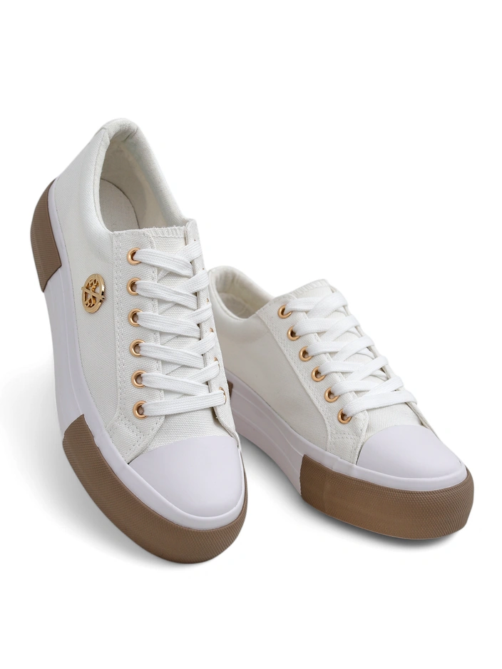 Women's white Aurelio Canvas sneakers