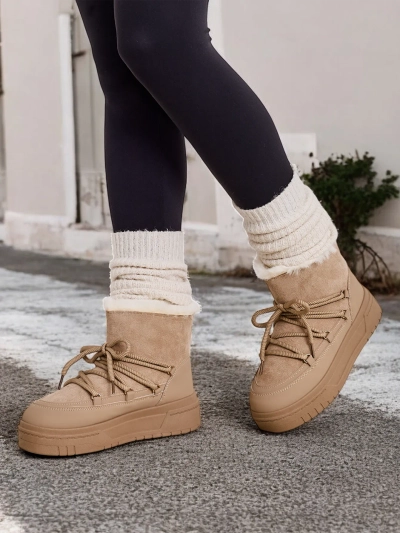 Royalfashion Womelek lace-up snow boots Moniuc