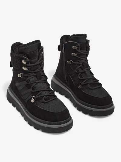 Naiste poolsaapad Aurora, mustad, nahast, elegantsed, sügiseks