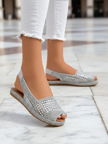 Royalfashion Naiste espadrillod tsirkoonidega Belle Sparkle