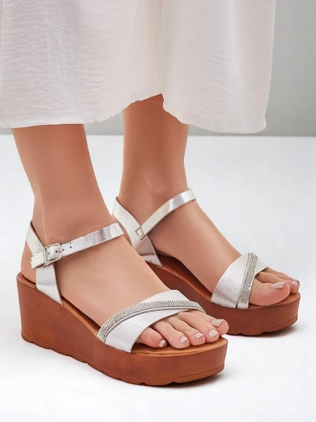 Royalfashion Naiste kiil sandaalid, millel on vääriskivid ja sära Aurora Glow