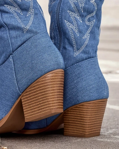 Royalfashion Naiste Lisso kontsaga kauboi saapad