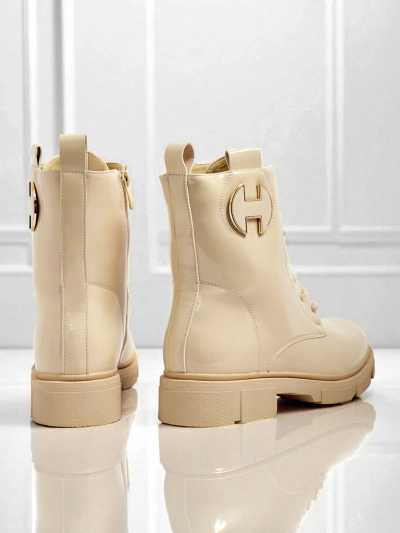 Kalen patent lace-up women's ankle boots