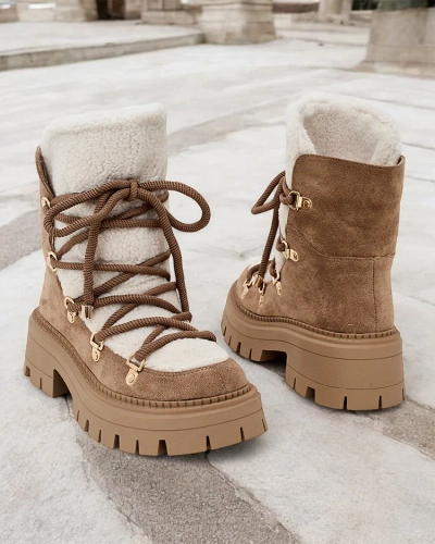 Royalfashion Lozin lace-up women's snow boots