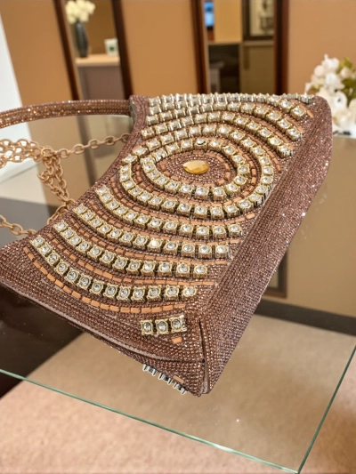 Royalfashion Women's Clutch Bag with Zirconia Sova Glint