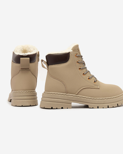 Royalfashion hallikaspruunid naiste isoleeritud trapperisaapad Radoras