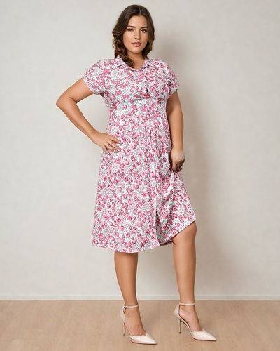 Royalfashion Naiste lilleline midi-kleit