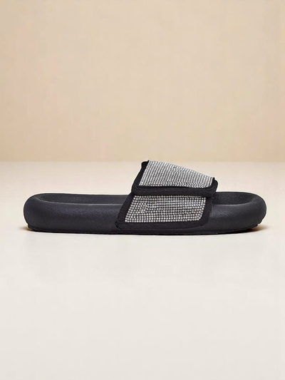 Royalfashion Women's Flat Sole Flip Flops Sparkle Step