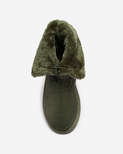 Dark green women's shoes a'la snow boots Amirfu- Footwear