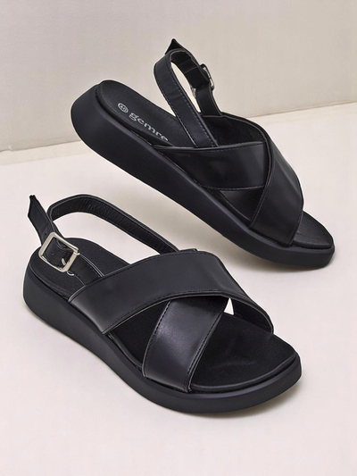 Royalfashion Women's Riva Star Chunky Sole Sandals