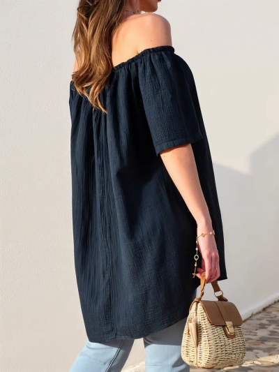 Женская блузка Royalfashion из хлопка, вдохновленная испанским стилем с декоративными пуговицами