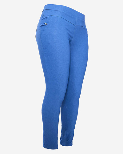Sinised naiste teggings püksid PLUS SIZE- Rõivad