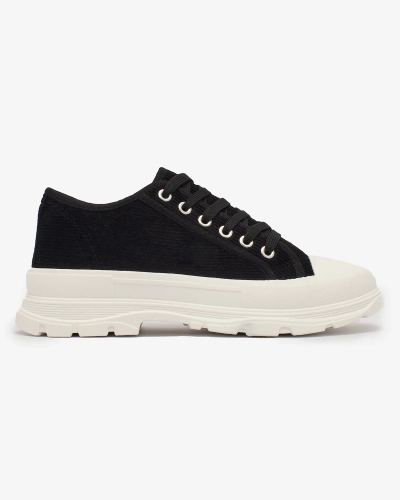 Royalfashion Black women's platform sneakers Spollero