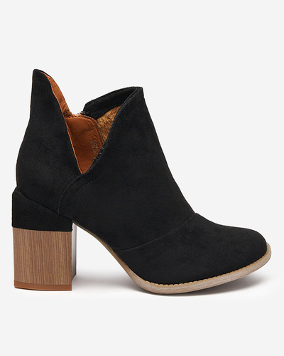 Black women's ankle boots with cut-outs Encura - Footwear
