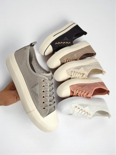 Callista Mesh Light Grey women's sneakers – comfort and style for summer and autumn