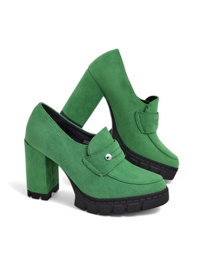 Royalfashion Women's moccasins on a high heel Qeziis