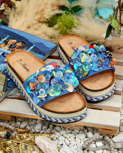 Royalfashion Naiste Loassa strassiga flip-flops