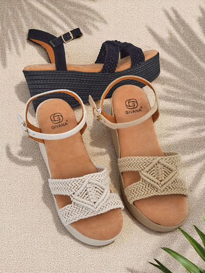 Royalfashion Naiste punutud platvorm-sandaalid Sunny Day