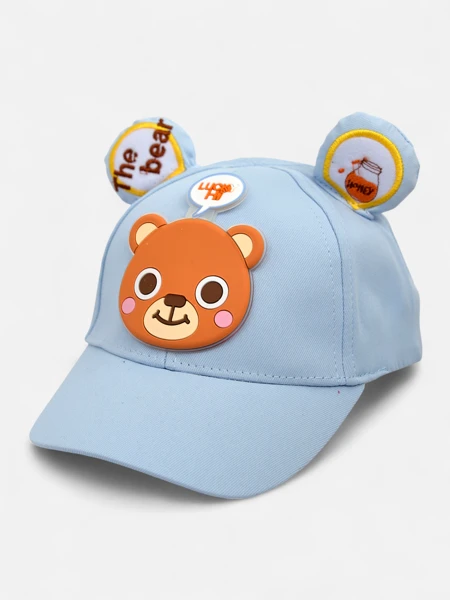 Royalfashion Children's cap with visor and patch featuring flying bear Oliver Sky