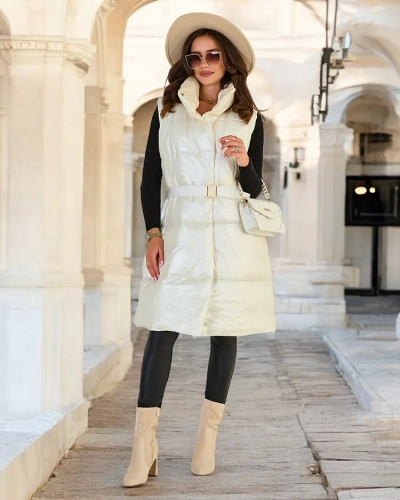 Royalfashion Pikk naiste vest a'la nahk