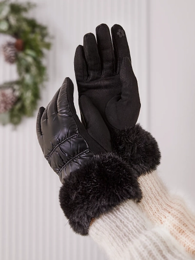 Royalfashion Women's gloves with fur