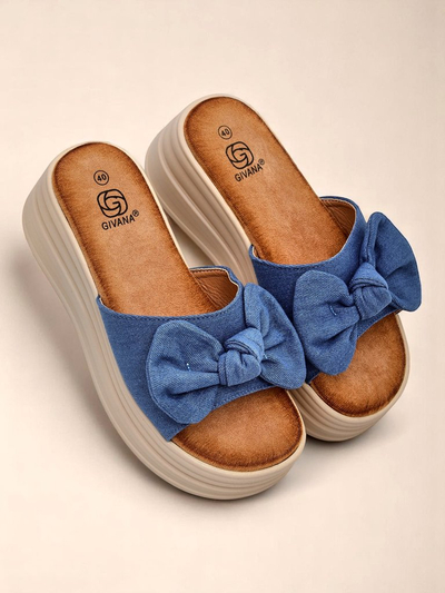 Royal Fashion Women's Platform Slides Givan