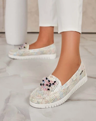 Royalfashion Женские ажурные мокасины из бисера Namis