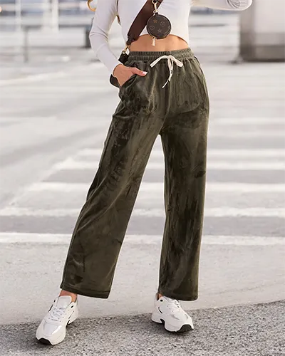 Royalfashion Naiste dressipüksid a'la velour