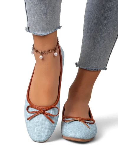 Royalfashion Women's ballet flats with glitter and a bow Aramie