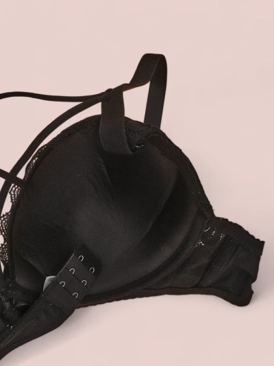 Royalfashion Women's padded bra with lace