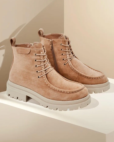 Royalfashion Kvinnar lace-up ankil stövlar Rullose