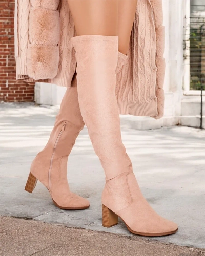 Royalfashion Kvinnor över knät stövlar Vecce