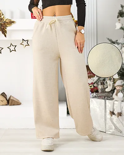 Royalfashion Naiste fliisitekkiga dressipüksid