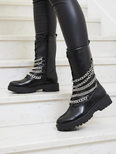 Royalfashion Women's bagger boots in black Goserre