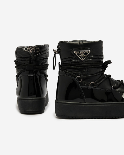 Royalfashion Детские сапоги-скороходы a'la snow boots черного цвета Asifa