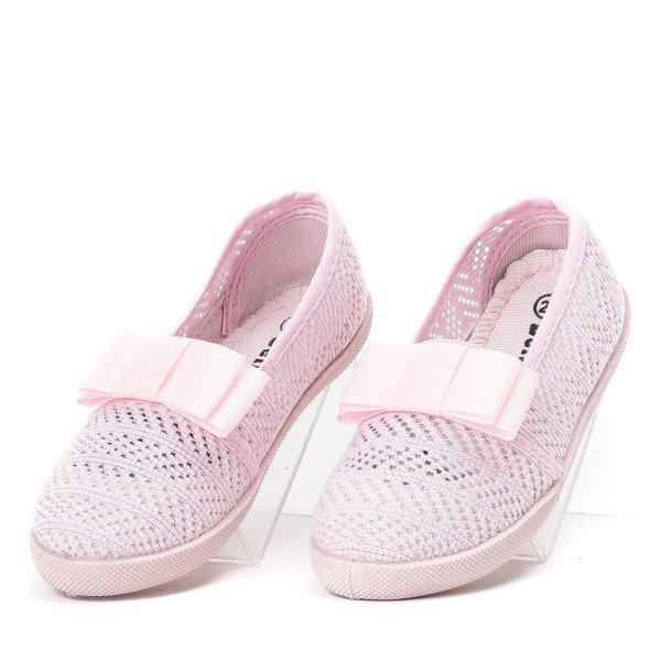 Różowe dziewczęce tenisówki typu slip on Tabbi - Obuwie