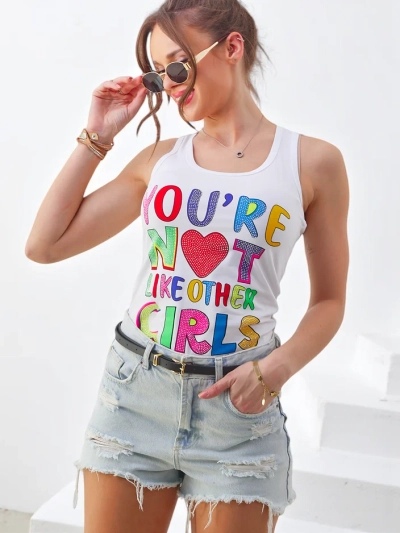 Royalfashion Women's Cotton Tank Top with Straps and Unique Prints