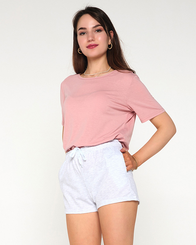 Light gray women's sports shorts - Clothing