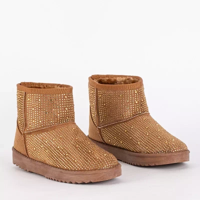 OUTLET Naiste lumesaapad kaameli tsirkoonidega Rudis - Jalatsid