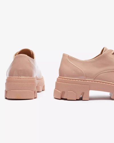 Розовые лакированные женские полуботинки Delgor- Footwear