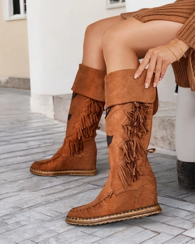 Royalfashion Women's boots with hidden anchor Rotin