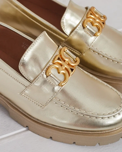 Золотые Мокасины Chloé Элегантный Женский Стиль