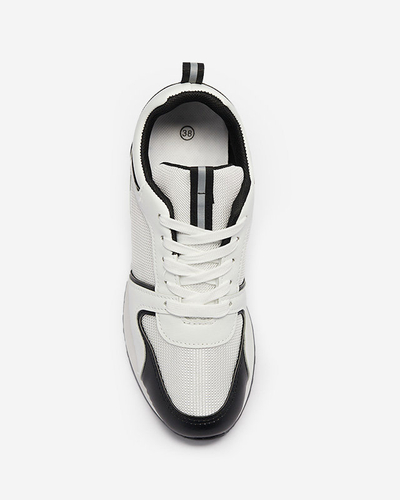 Valged naiste spordijalatsid musta rubiini sisetükiga - Jalatsid