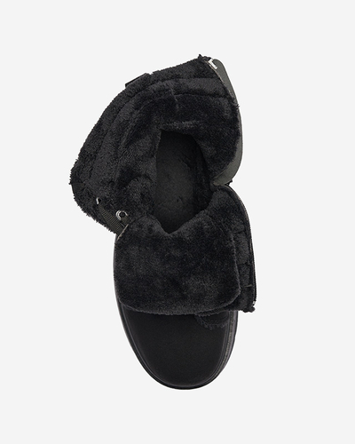 Women's insulated trapper boots in black colozre Tivica - Footwear
