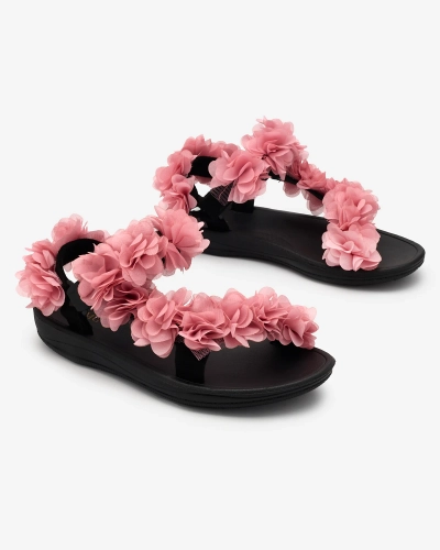 Royalfashion Розовые женские сандалии с цветами Alferroy