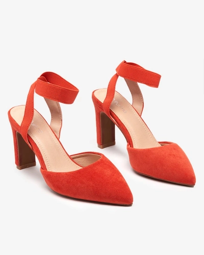Orange sandals on the post Brossi - Shoes
