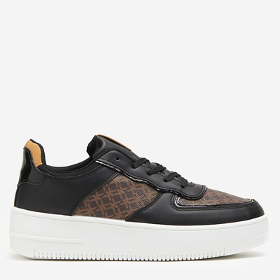 Black women's sports shoes with Glou print - Footwear