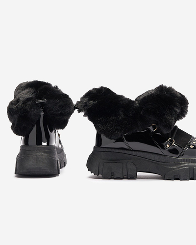 Mustad naiste pitsiga lumesaapad Fentes- Jalatsid