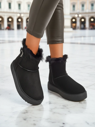 Royalfashion Women's Winter Crest Short Snow Boots