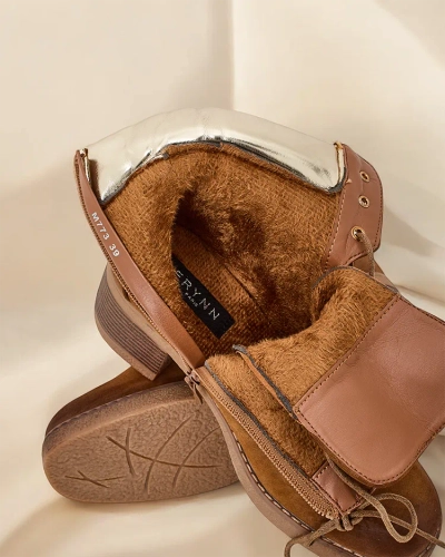 Royalfashion Kvinner's lave hælte ankelstøvler Nedelin